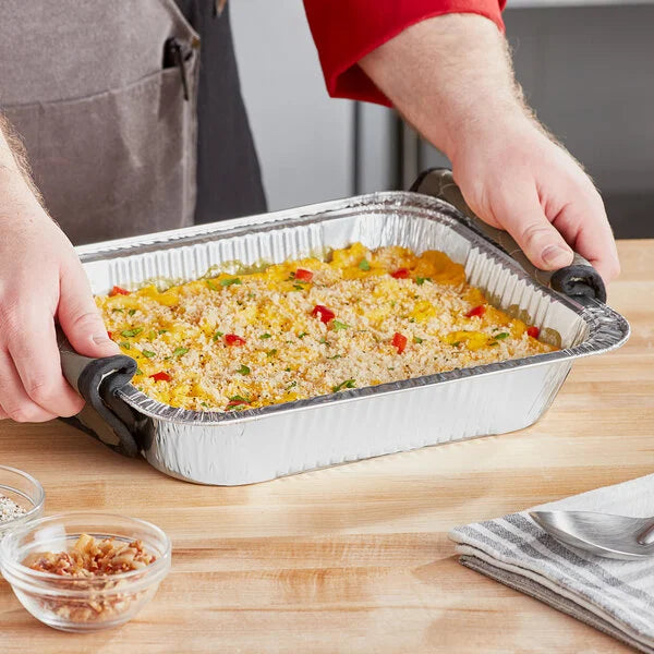 Choice Half Size Heavy-Duty Foil Steam Pan Deep 2 9/16" Depth - 100/Case